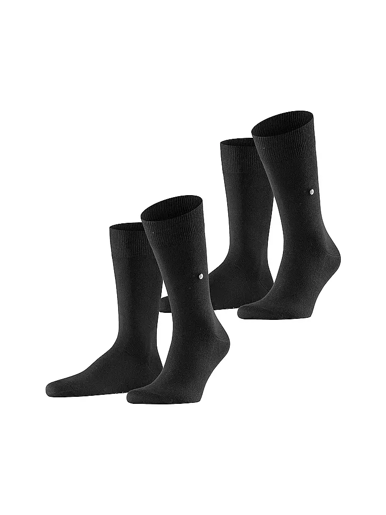 BURLINGTON | Calcetines de hombre EVERYDAY, paquete de 2, 40-46 negro | Negro