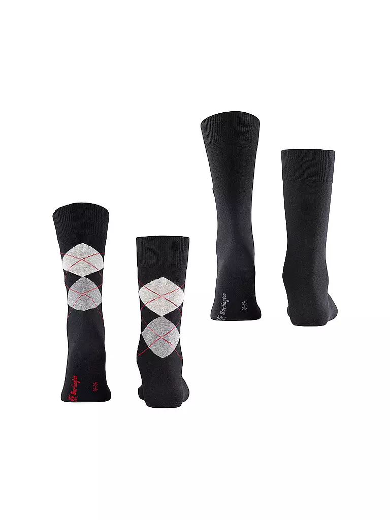 BURLINGTON | Calcetines de hombre EVERYDAY, paquete de 2, 40-46 negro | 
