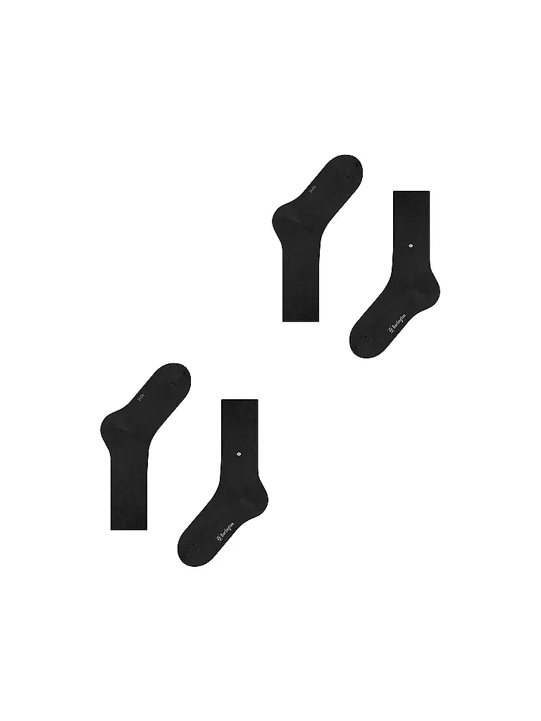 BURLINGTON | Calcetines de hombre EVERYDAY, paquete de 2, 40-46 negro | 