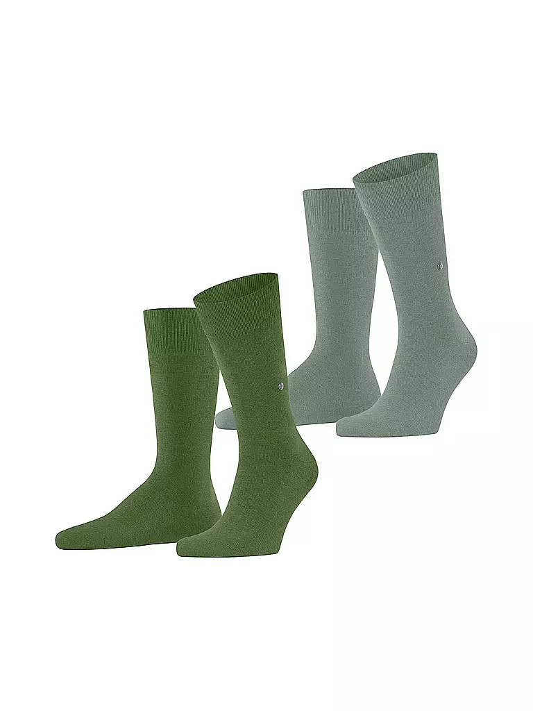 BURLINGTON | Calcetines de hombre EVERYDAY, paquete de 2, talla 40-46, verde abeto | Verde