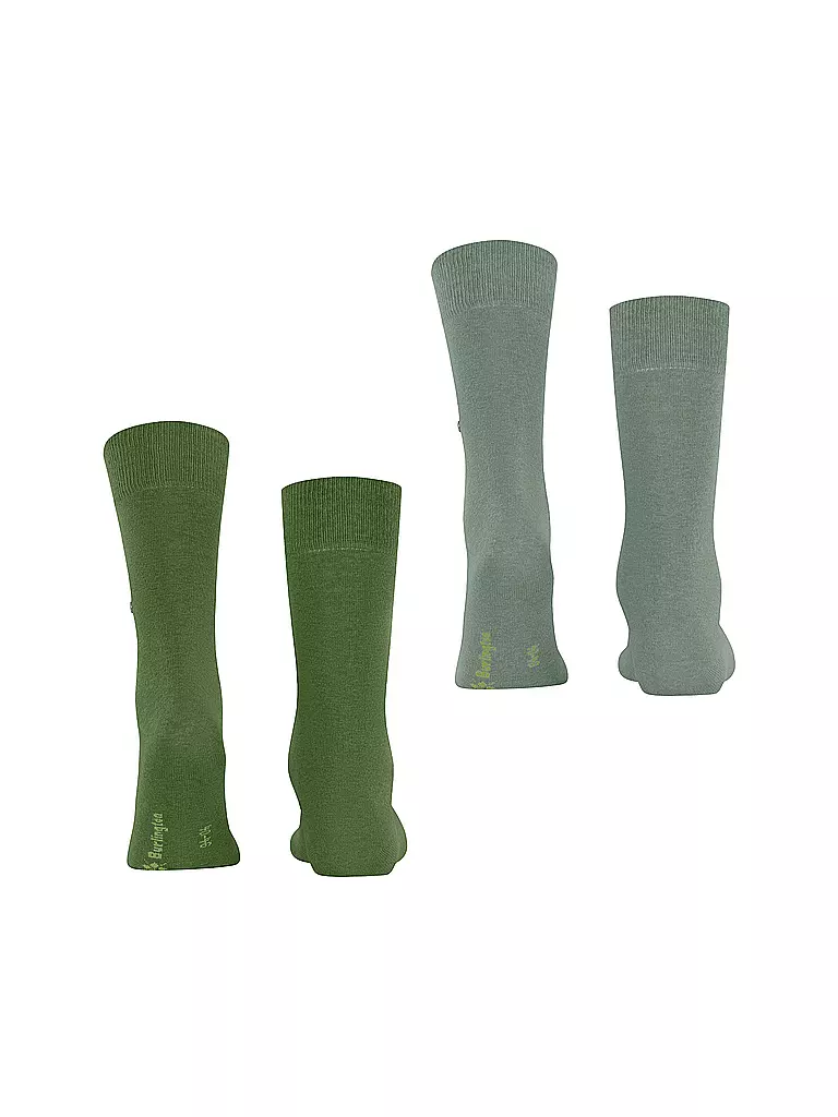 BURLINGTON | Calcetines de hombre EVERYDAY, paquete de 2, talla 40-46, verde abeto | Verde
