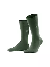 BURLINGTON | Calcetines de hombre LEEDS negros | Verde oscuro