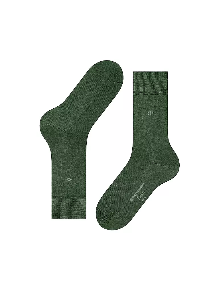 BURLINGTON | Calcetines de hombre LEEDS 40-46 aspargagus | Verde oscuro