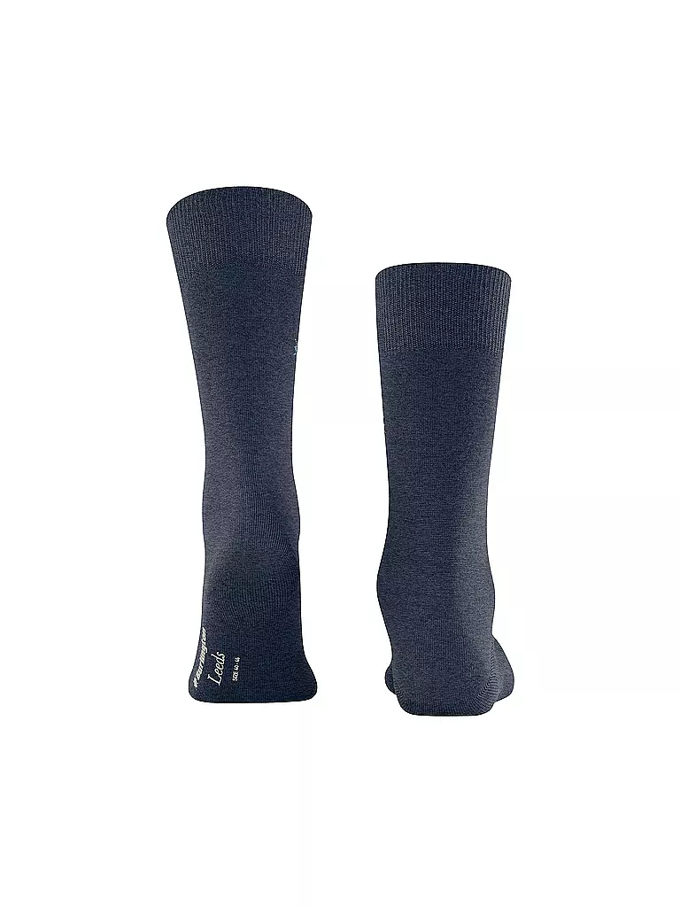 BURLINGTON | Calcetines de hombre LEEDS 40-46 azul oscuro jaspeado | 