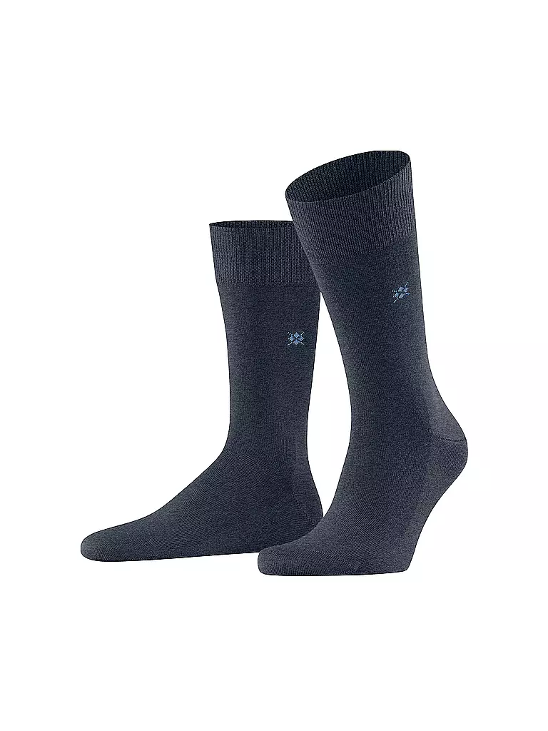 BURLINGTON | Calcetines de hombre LEEDS 40-46 azul oscuro jaspeado | 