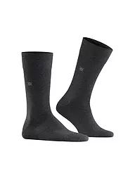 BURLINGTON | Calcetines de hombre LEEDS negros | Gris