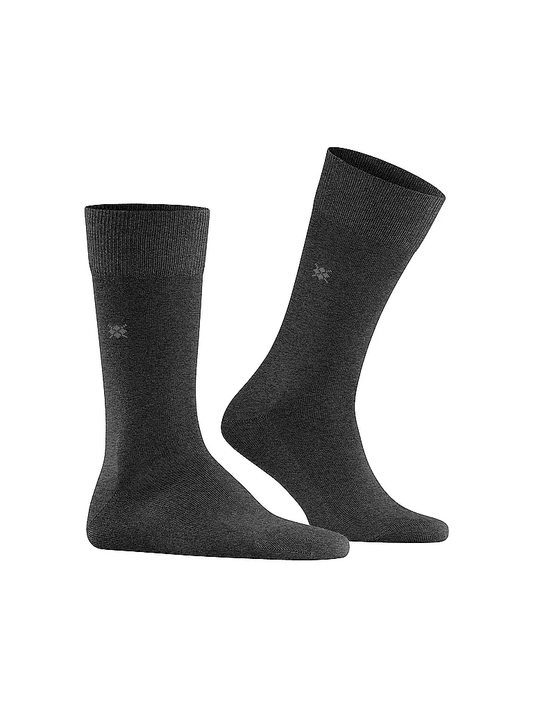BURLINGTON | Calcetines de hombre LEEDS asfalto mel | Gris