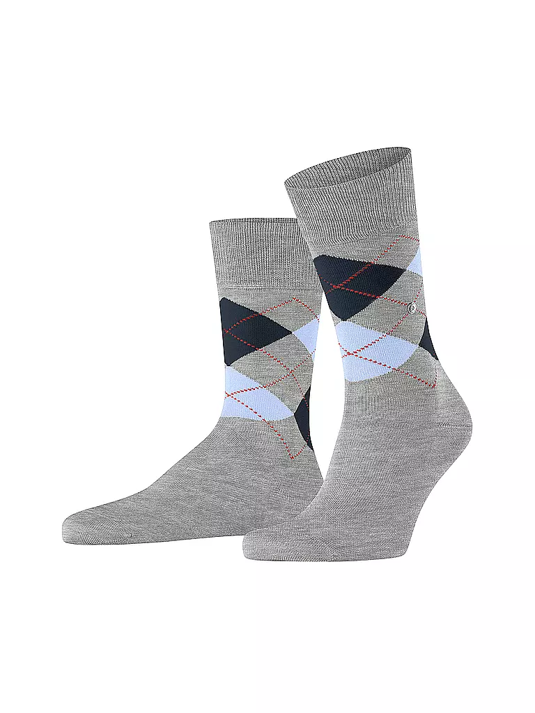 BURLINGTON | Calcetines de hombre MANCHESTER 40-46 mélange concreto | Gris claro