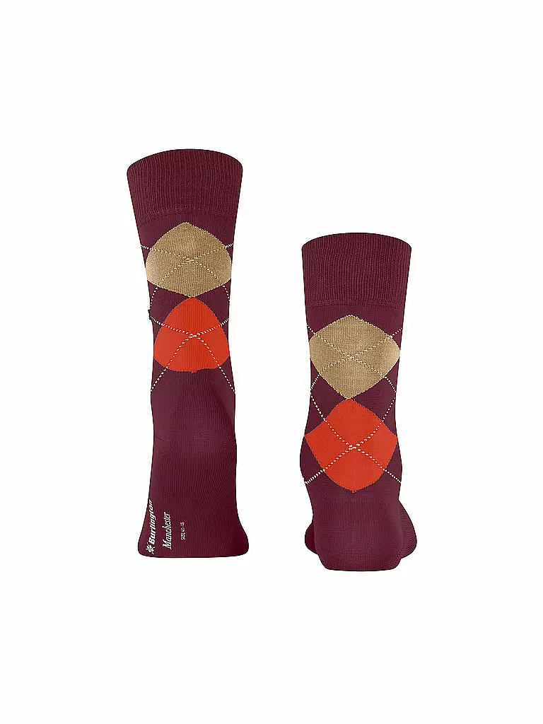 BURLINGTON | Calcetines de hombre MANCHESTER burdeos | 