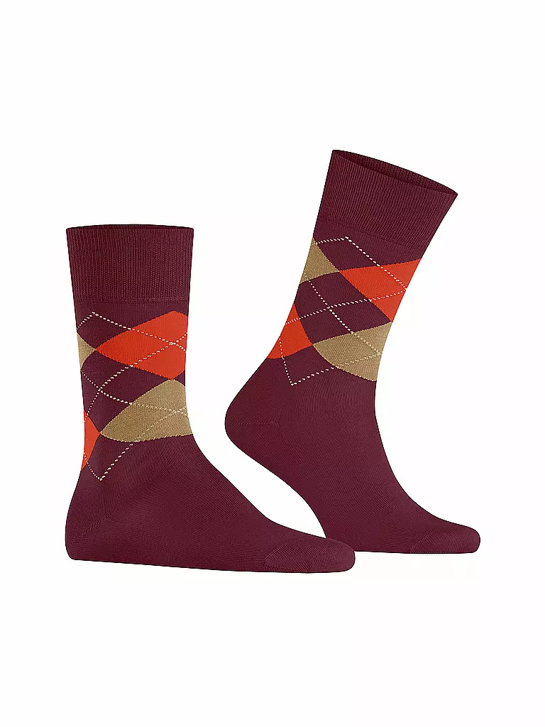 BURLINGTON | Calcetines de hombre MANCHESTER burdeos | 