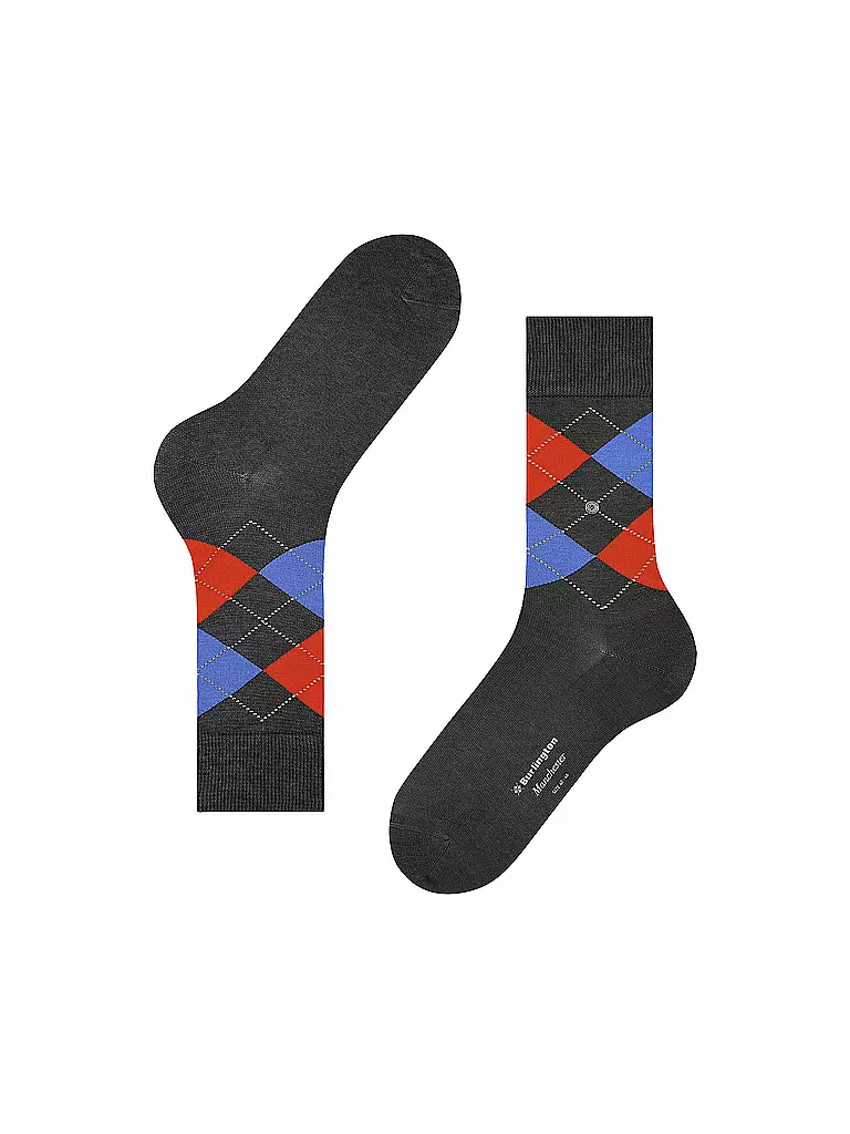 BURLINGTON | Calcetines de hombre MANCHESTER dark rock | Gris