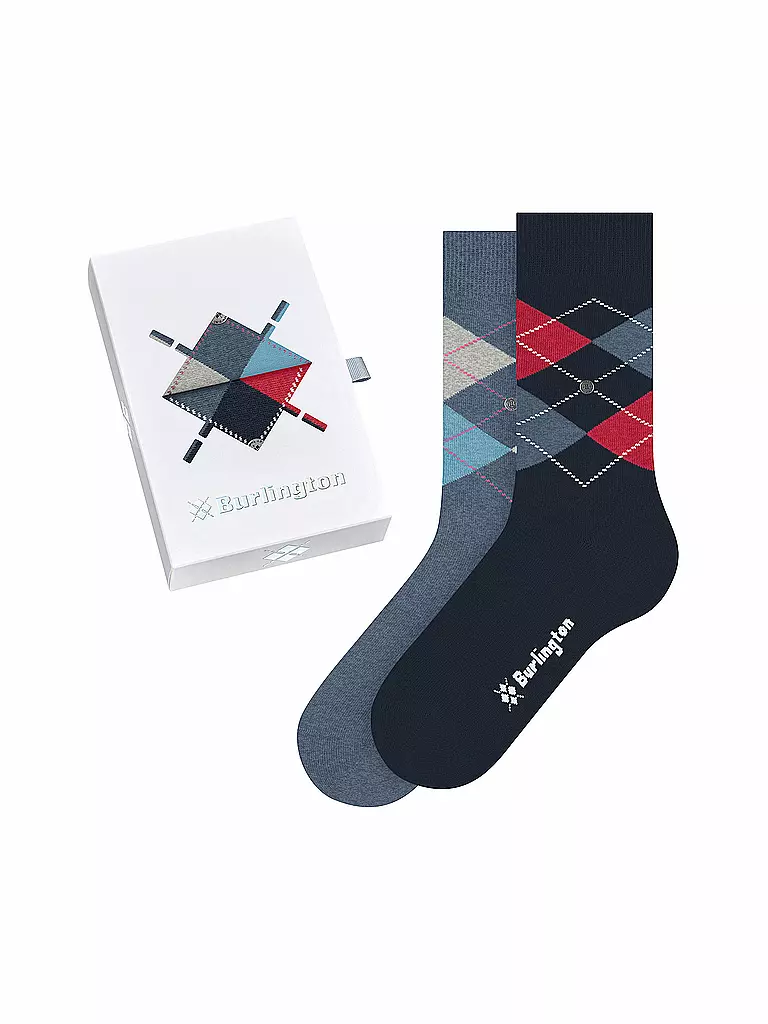 BURLINGTON | Calcetines de mujer, paquete de 2. CAJA DE REGALO BÁSICA, surtido 36-41 | Azul