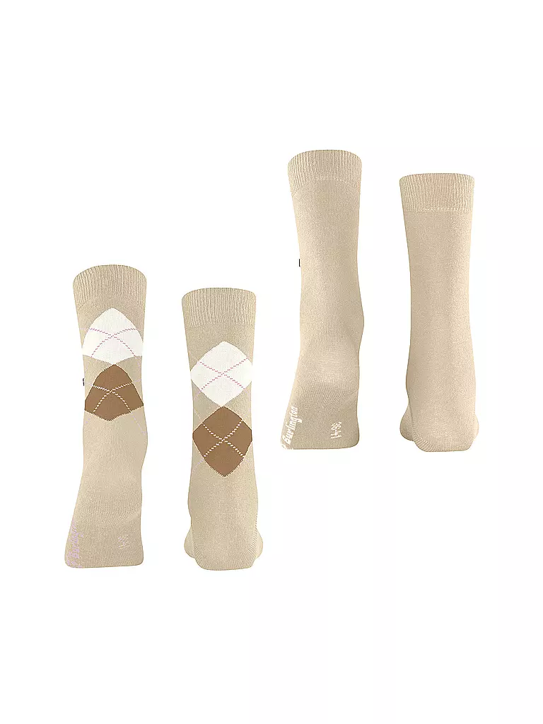 BURLINGTON | Calcetines de mujer EVERYDAY, paquete de 2, 36-41 crema | Beige