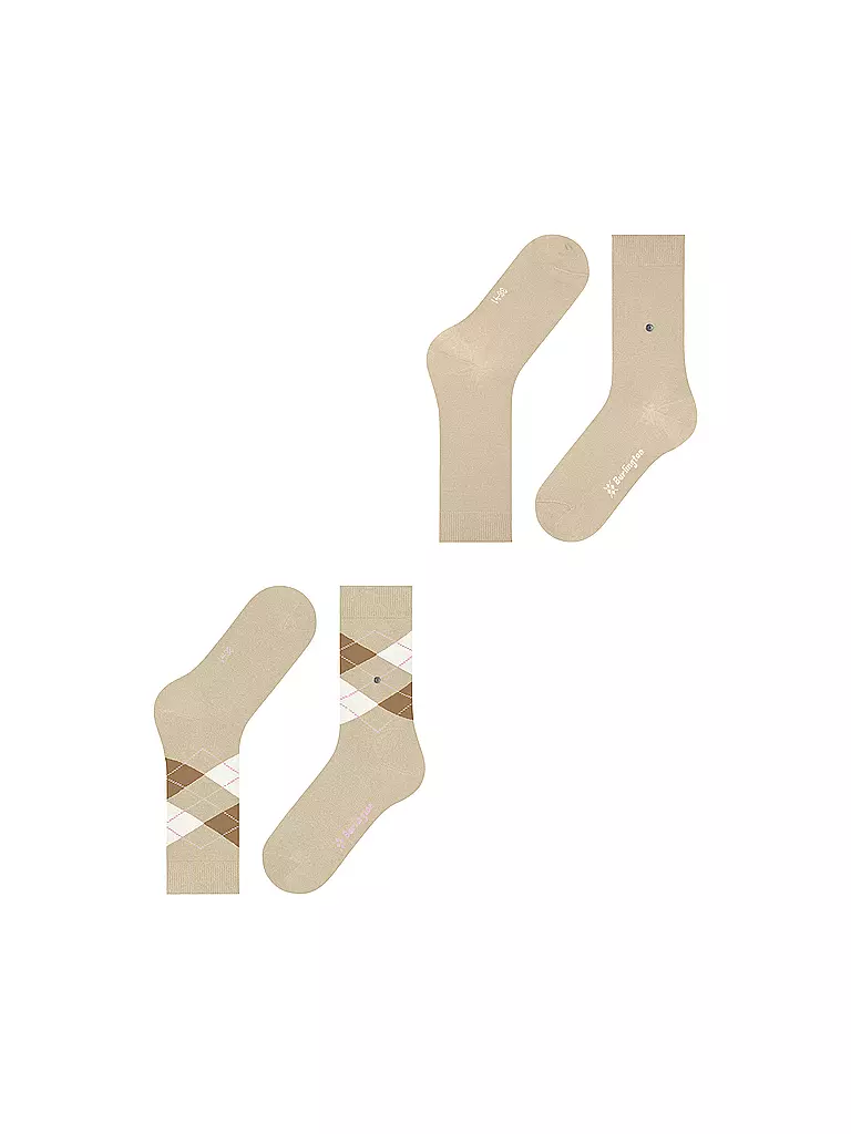 BURLINGTON | Calcetines de mujer EVERYDAY, paquete de 2, 36-41 crema | Beige