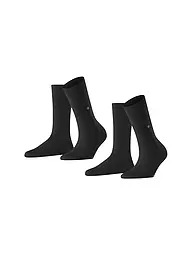 BURLINGTON | Calcetines de mujer EVERYDAY, paquete de 2, 36-41, denim claro | Negro