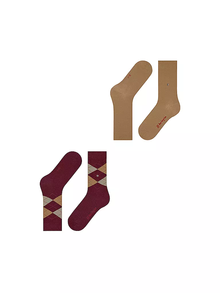 BURLINGTON | Calcetines de mujer EVERYDAY, paquete de 2, talla 36-41, color vino | 