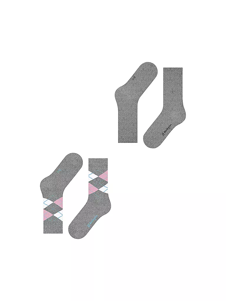 BURLINGTON | Calcetines de mujer EVERYDAY, paquete de 2, talla 36-41, gris claro | 