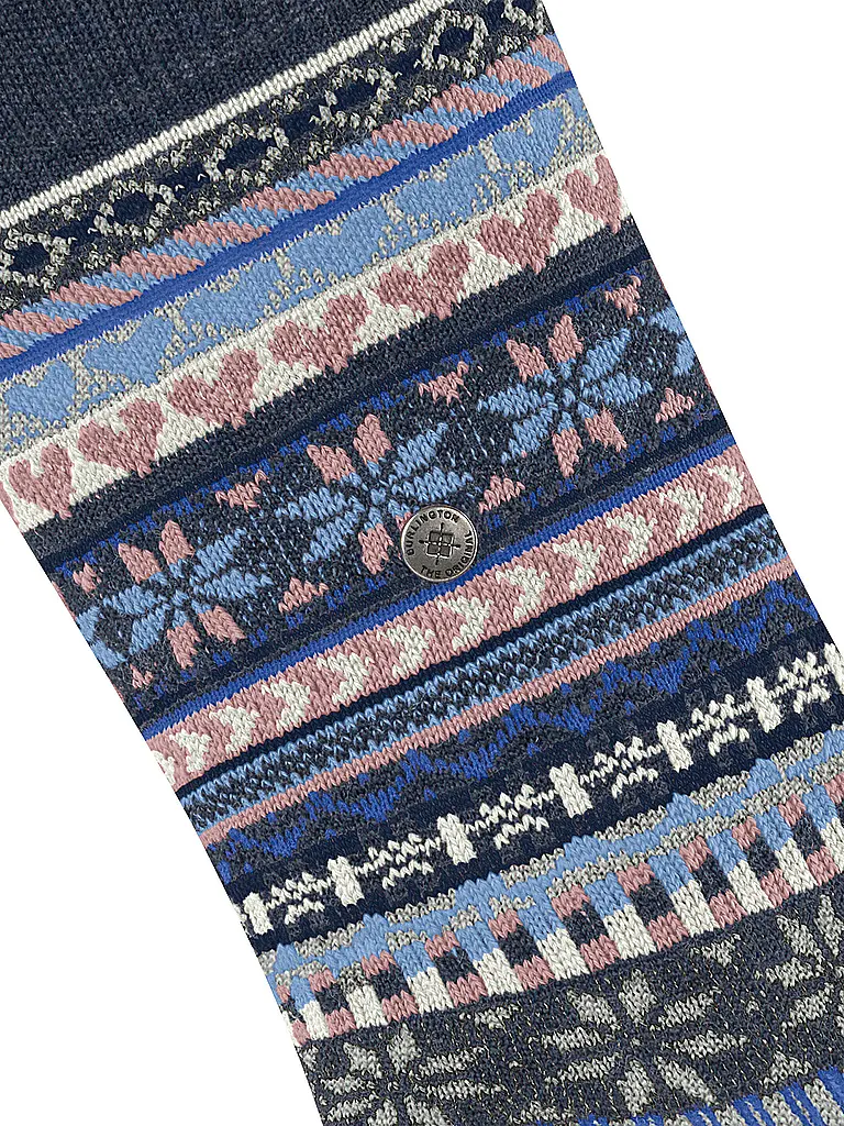 BURLINGTON | Calcetines de mujer FAIR ISLE DELIGHT 36-41 azul oscuro mel. | Azul