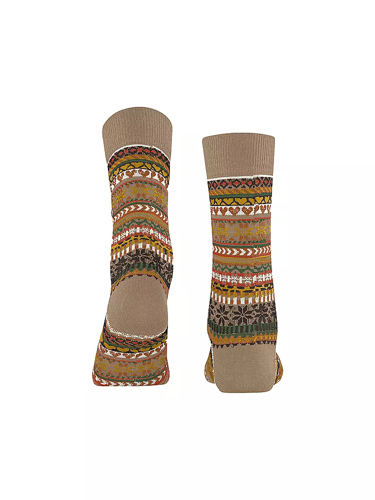 BURLINGTON | Calcetines de mujer FAIR ISLE DELIGHT 36-41 camel | 