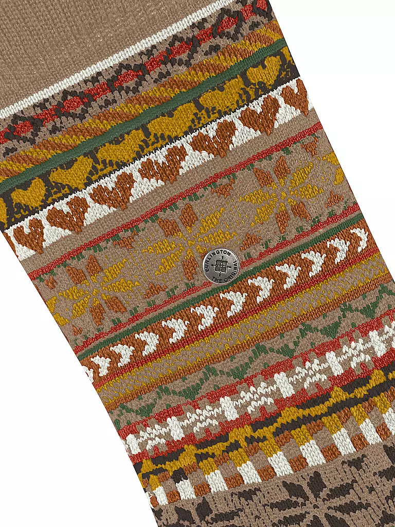 BURLINGTON | Calcetines de mujer FAIR ISLE DELIGHT 36-41 camel | 