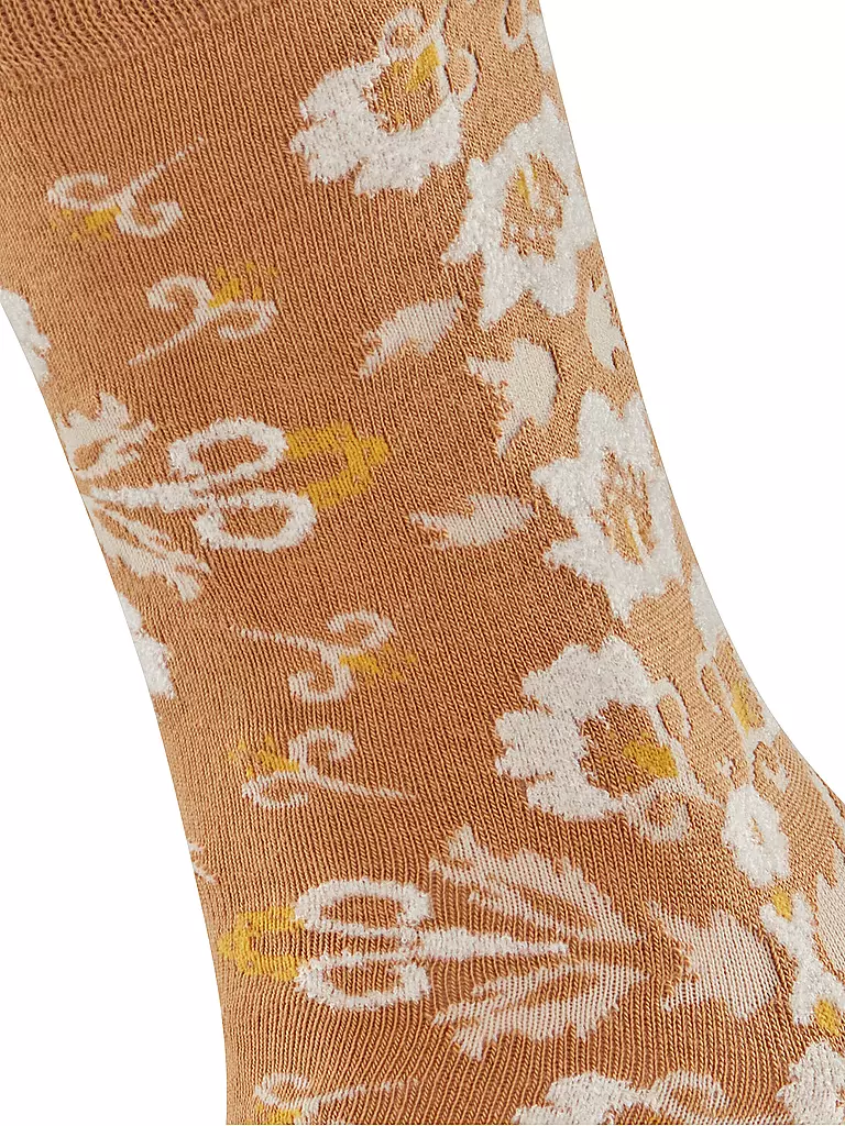 BURLINGTON | Calcetines de mujer VELVET BLOOMS 36-41 azúcar moreno | Marrón