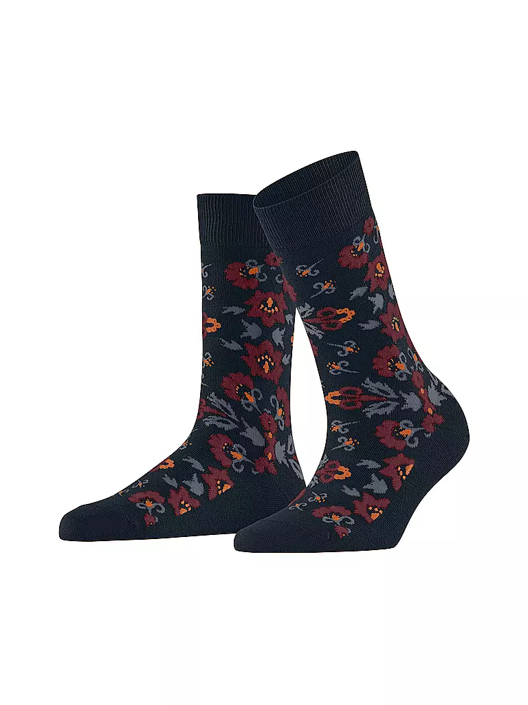 BURLINGTON | Calcetines de mujer VELVET BLOOMS 36-41 marino | Azul oscuro
