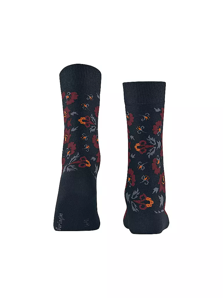 BURLINGTON | Calcetines de mujer VELVET BLOOMS 36-41 marino | Azul oscuro