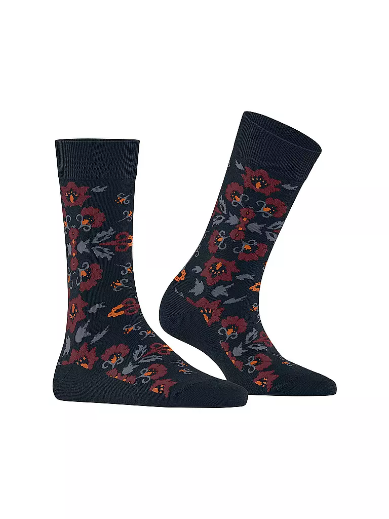 BURLINGTON | Calcetines de mujer VELVET BLOOMS 36-41 marino | Azul oscuro