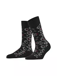 BURLINGTON | Calcetines de mujer VELVET BLOOMS 36-41 barolo | Negro