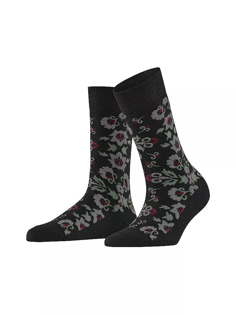 BURLINGTON | Calcetines de mujer VELVET BLOOMS 36-41 negro | Negro