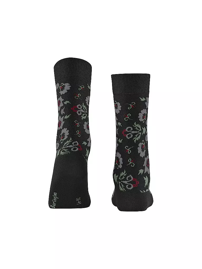 BURLINGTON | Calcetines de mujer VELVET BLOOMS 36-41 negro | Negro