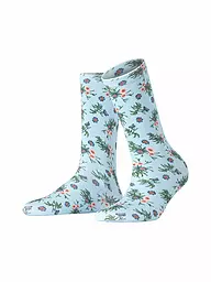 BURLINGTON | Socken FLORAL ROMANCE 36-41 sesame | Azul claro