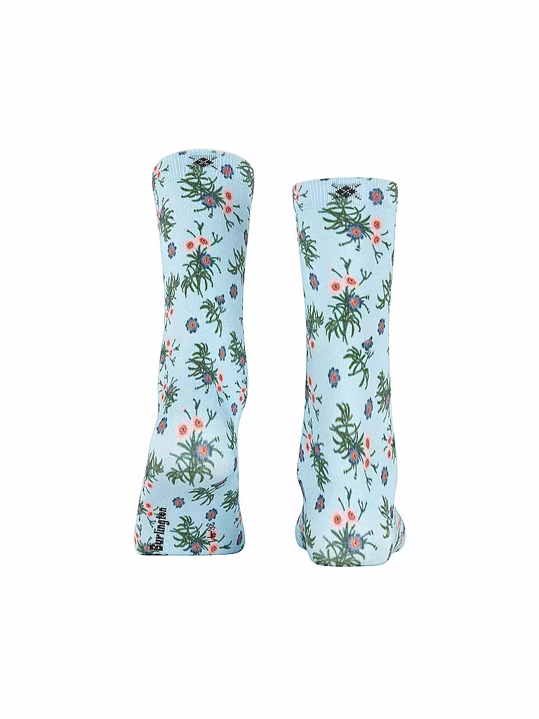 BURLINGTON | Calcetines FLORAL ROMANCE 36-41 azul claro | 