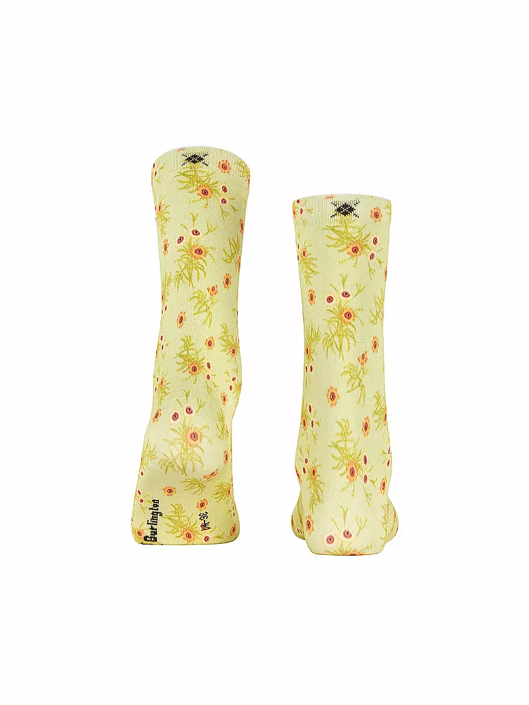 BURLINGTON | Calcetines FLORAL ROMANCE 36-41 lemon | Verde claro