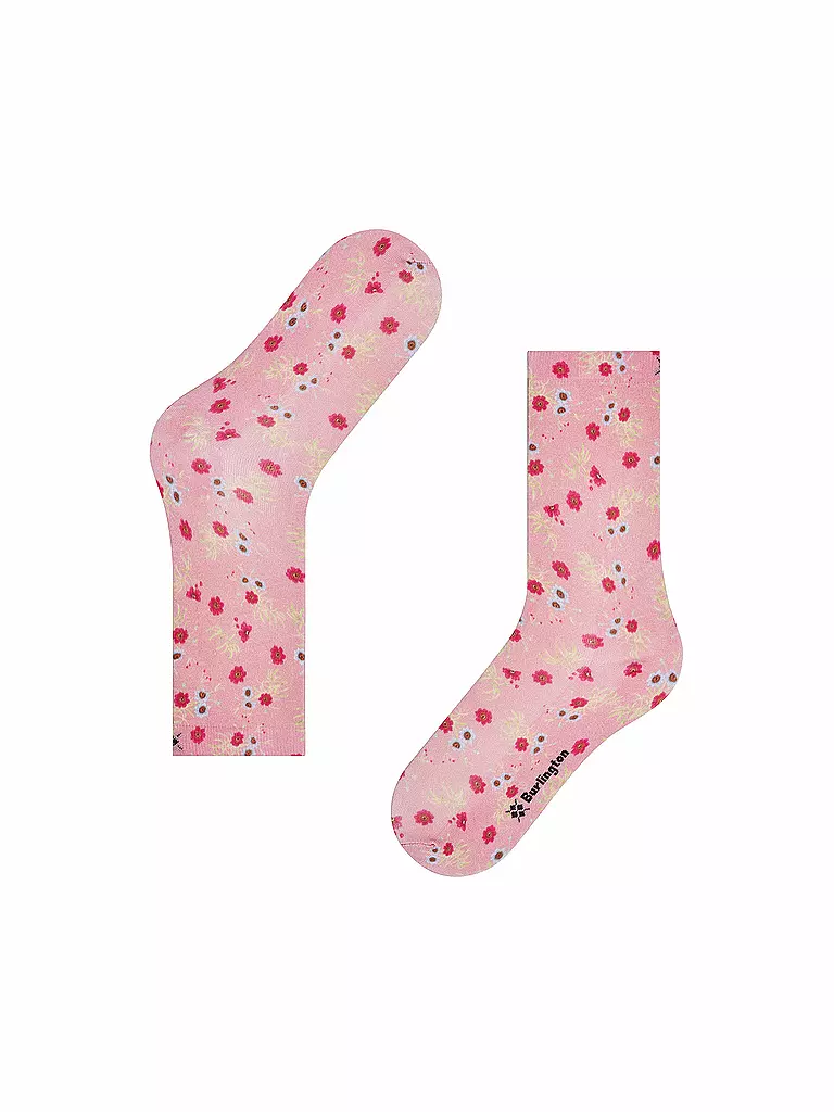 BURLINGTON | Calcetines FLORAL ROMANCE 36-41 rosa empolvado | 