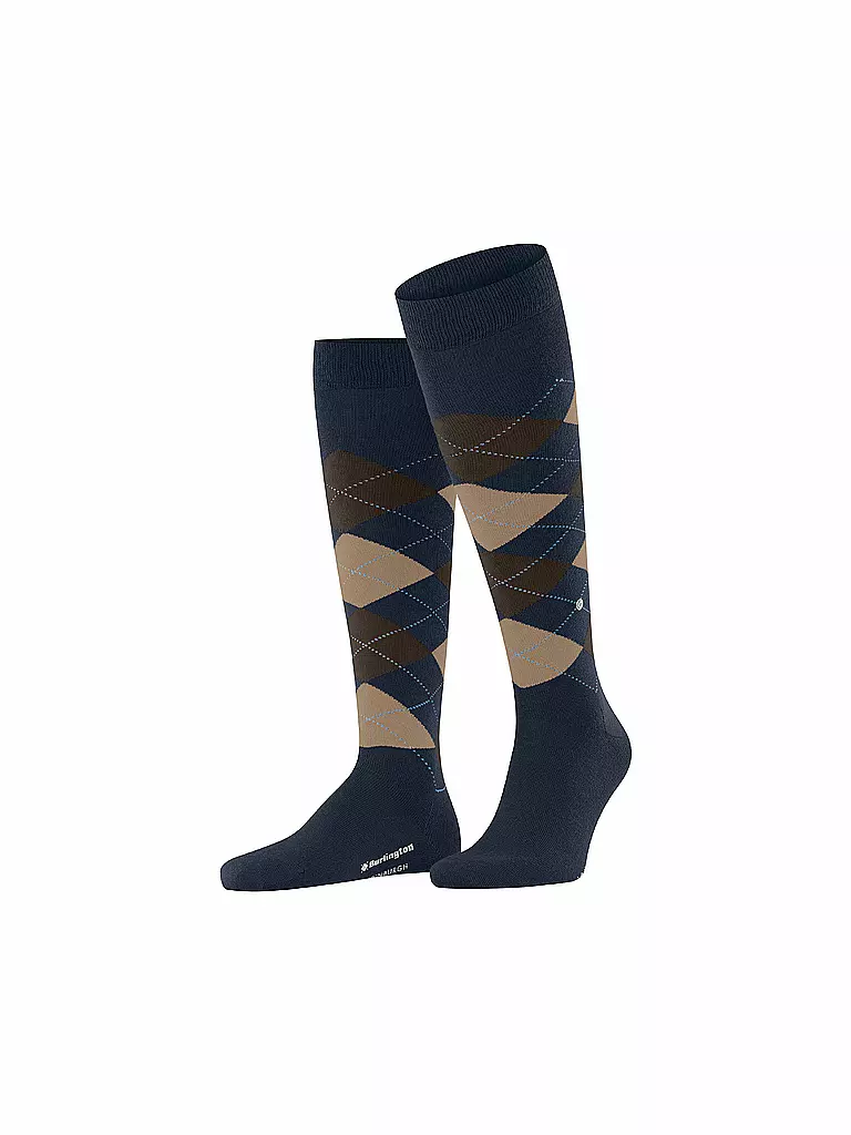 BURLINGTON | Calcetines hasta la rodilla EDINBURGH 40-46 marino para hombre | Azul oscuro