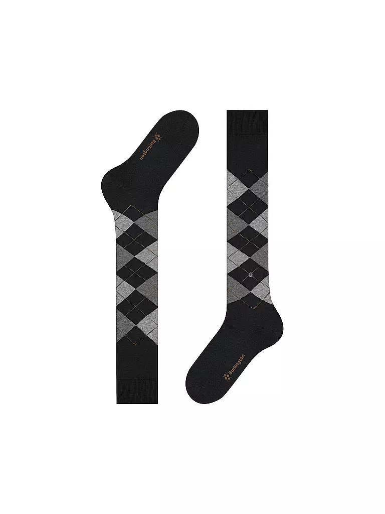 BURLINGTON | Calcetines hasta la rodilla EDINBURGH 40-46 negros para hombre | 