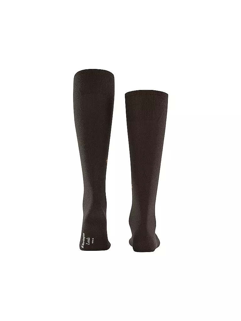 BURLINGTON | Calcetines hasta la rodilla LEEDS 40-46 marrón oscuro para hombre | 