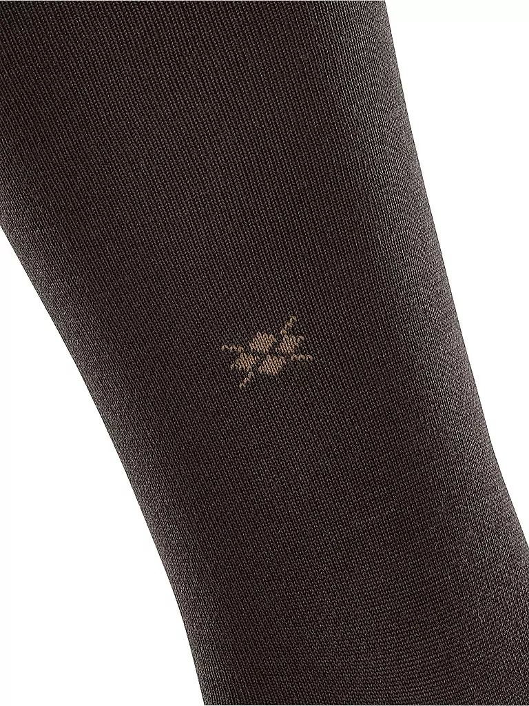 BURLINGTON | Calcetines hasta la rodilla LEEDS 40-46 marrón oscuro para hombre | 