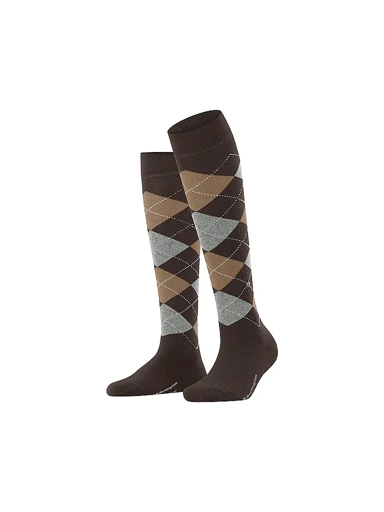 BURLINGTON | Calcetines hasta la rodilla MARYLEBONE marrón oscuro para mujer | Marrón