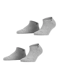 BURLINGTON | Damen Sneaker-Socken 2er Pkg. EVERYDAY 36-41 orchid smoke | Gris claro