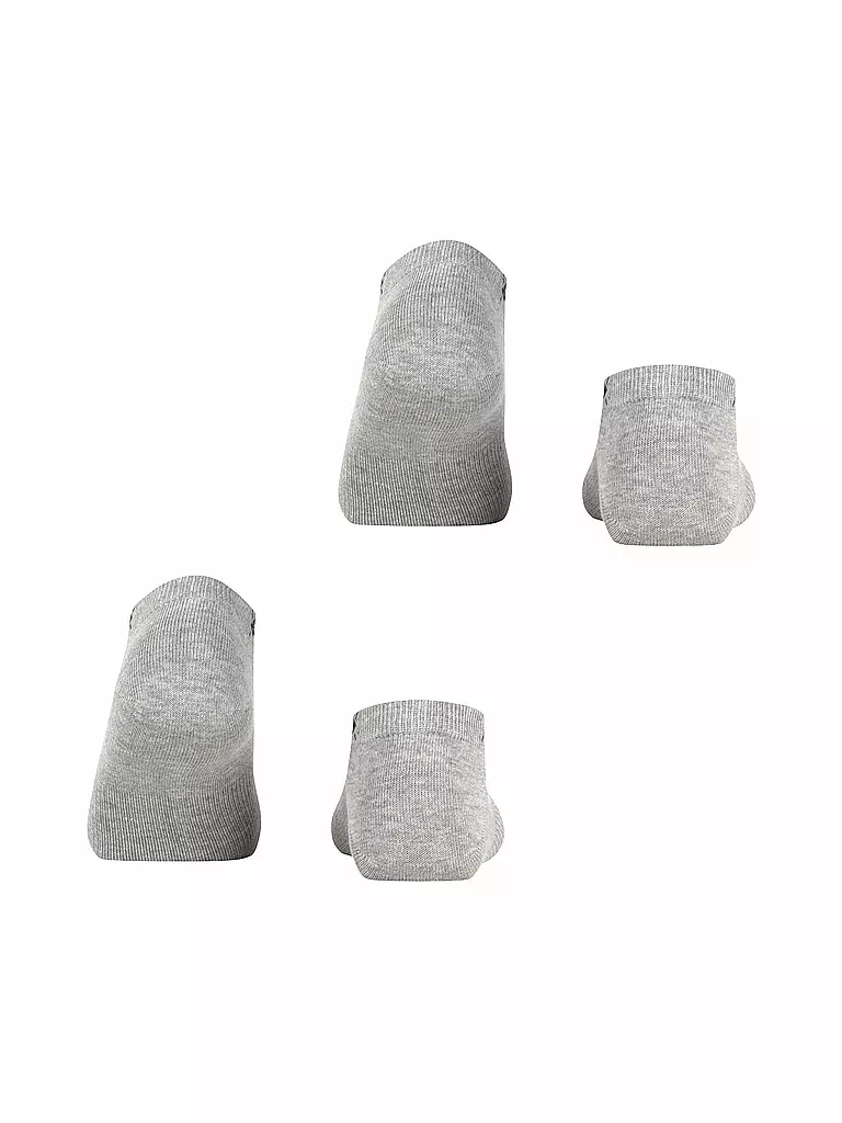 BURLINGTON | Calcetines invisibles de mujer, paquete de 2, EVERYDAY 36-41 gris claro | 