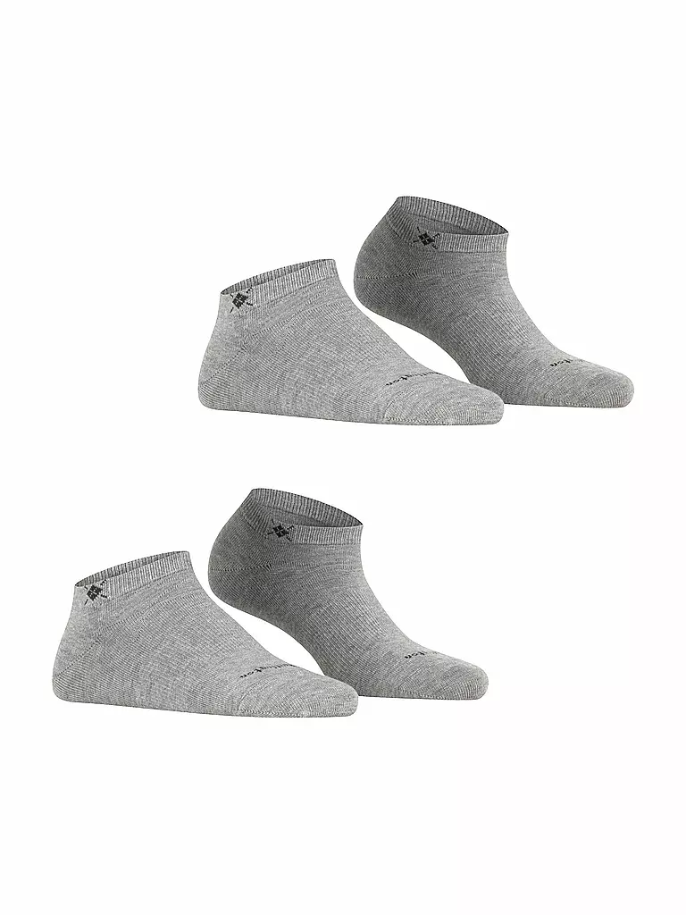 BURLINGTON | Calcetines invisibles de mujer, paquete de 2, EVERYDAY 36-41 gris claro | 