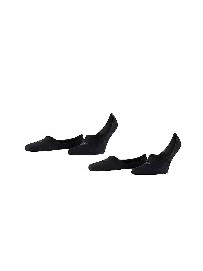 BURLINGTON | Calcetines invisibles para hombre EVERYDAY, paquete de 2, negro | Negro