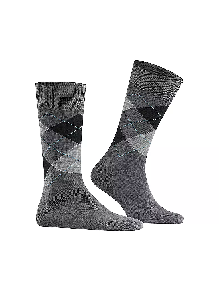 BURLINGTON | Calcetines para hombre EDINBURGH asfalto mel | Gris