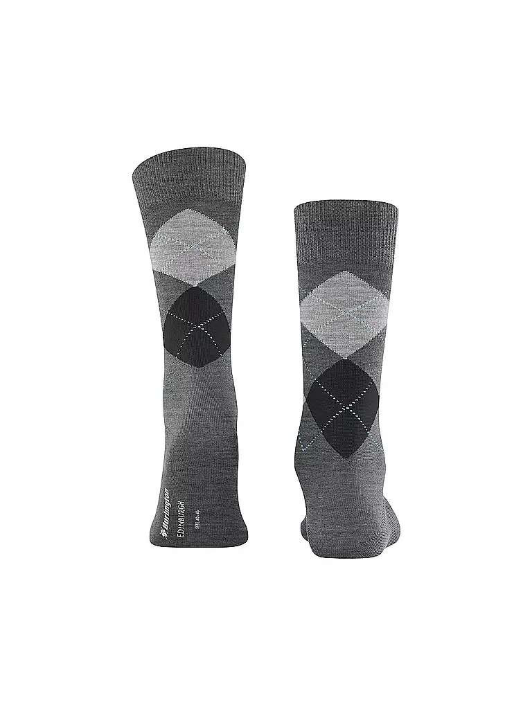 BURLINGTON | Calcetines para hombre EDINBURGH asfalto mel | Gris