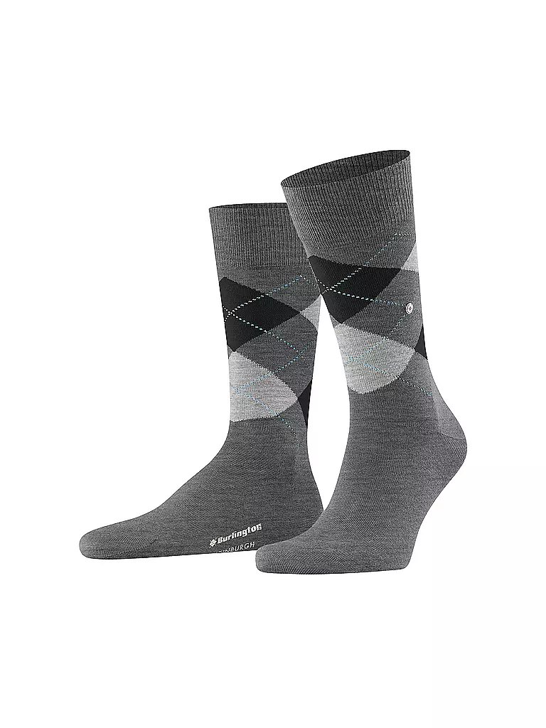BURLINGTON | Calcetines para hombre EDINBURGH asfalto mel | Gris