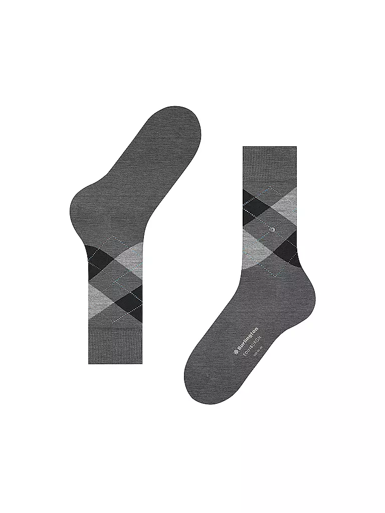BURLINGTON | Calcetines para hombre EDINBURGH asfalto mel | Gris