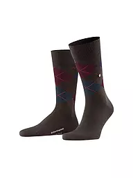 BURLINGTON | Calcetines de hombre EDINBURGH 40-46 salvia | Marrón