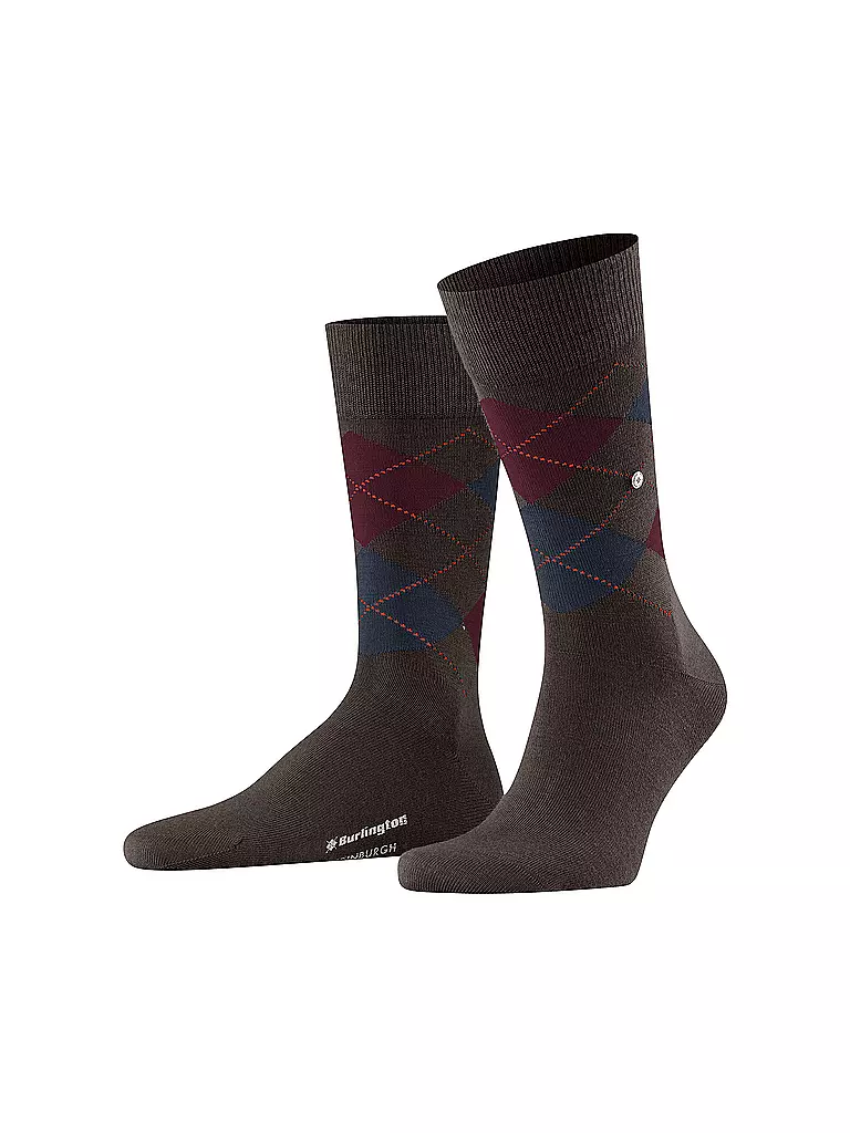 BURLINGTON | Calcetines para hombre EDINBURGH marrón oscuro | Marrón